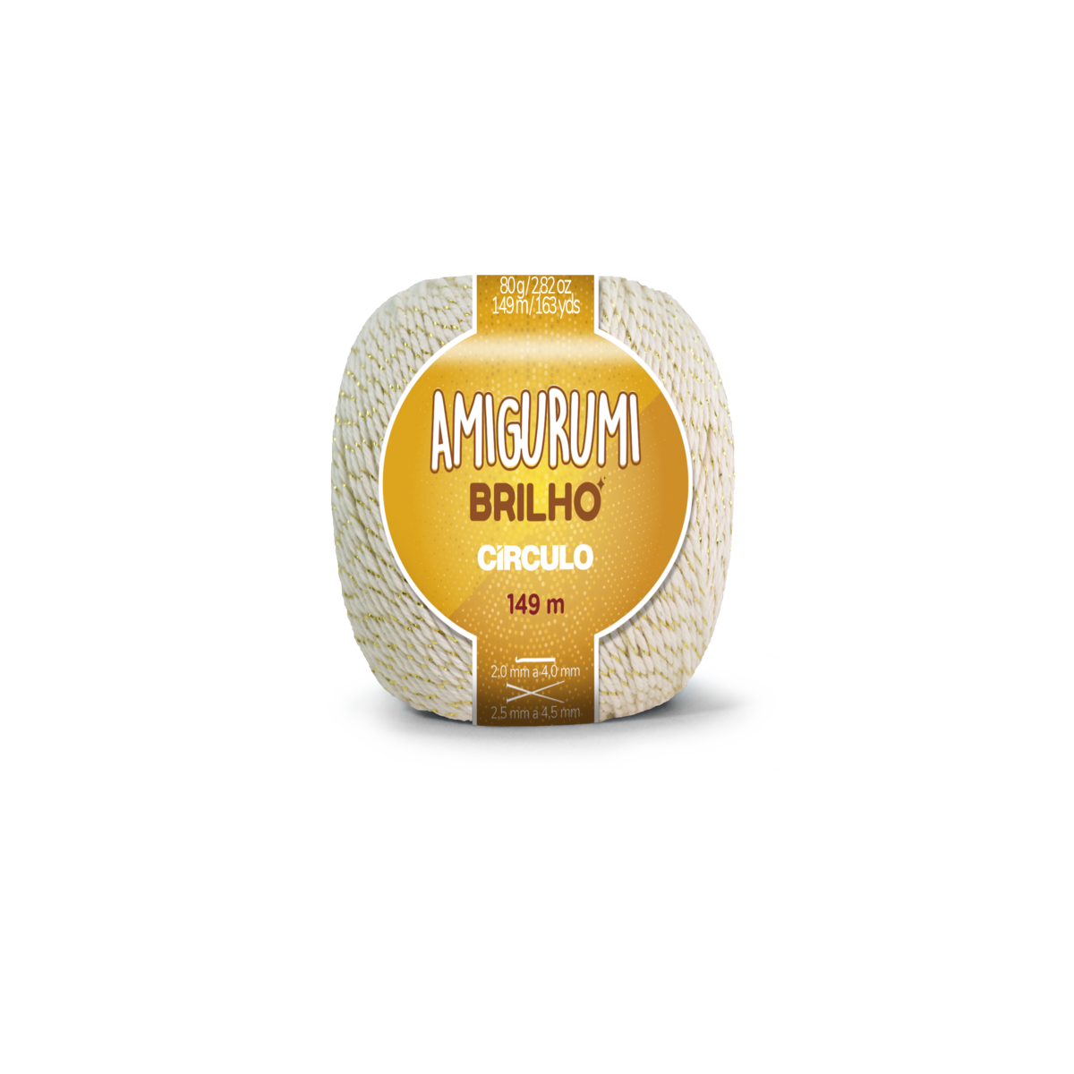 amigurumi brilho 20 natural