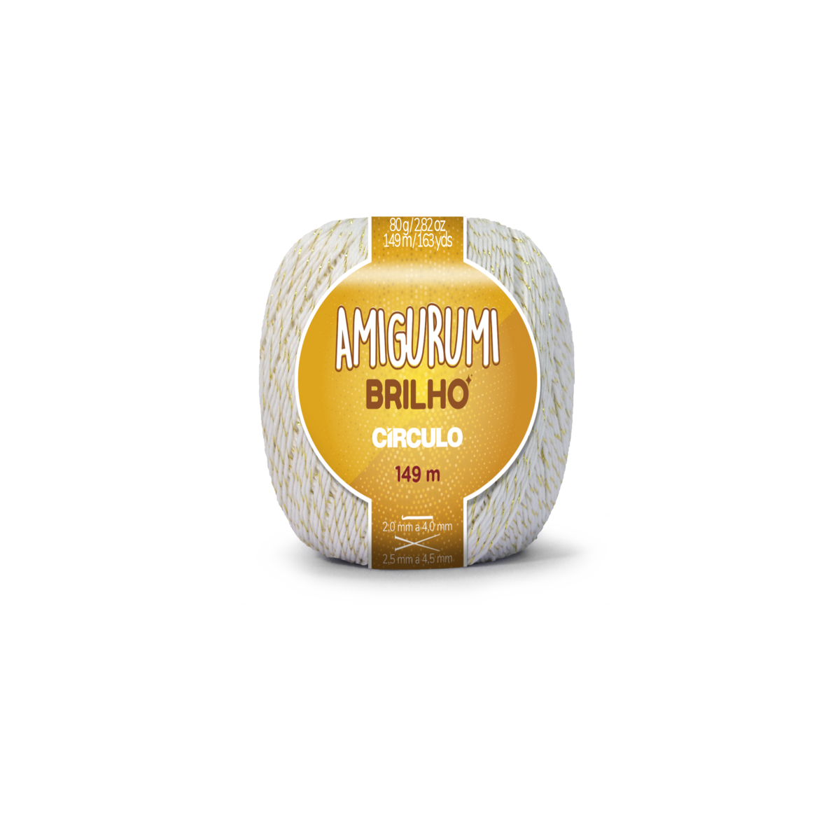amigurumi brilho 8001 branco