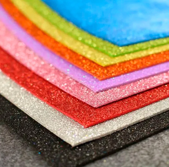Folha E.V.A Glitter 40 cm x 60 cm 1,5 mm Unidade-Bazar Setti