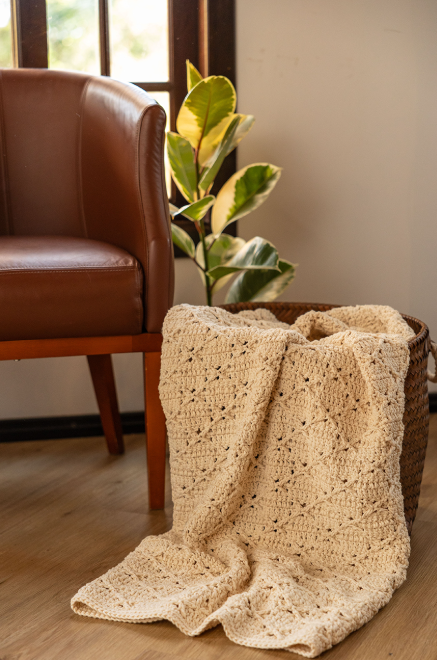 manta feita com barroco natural