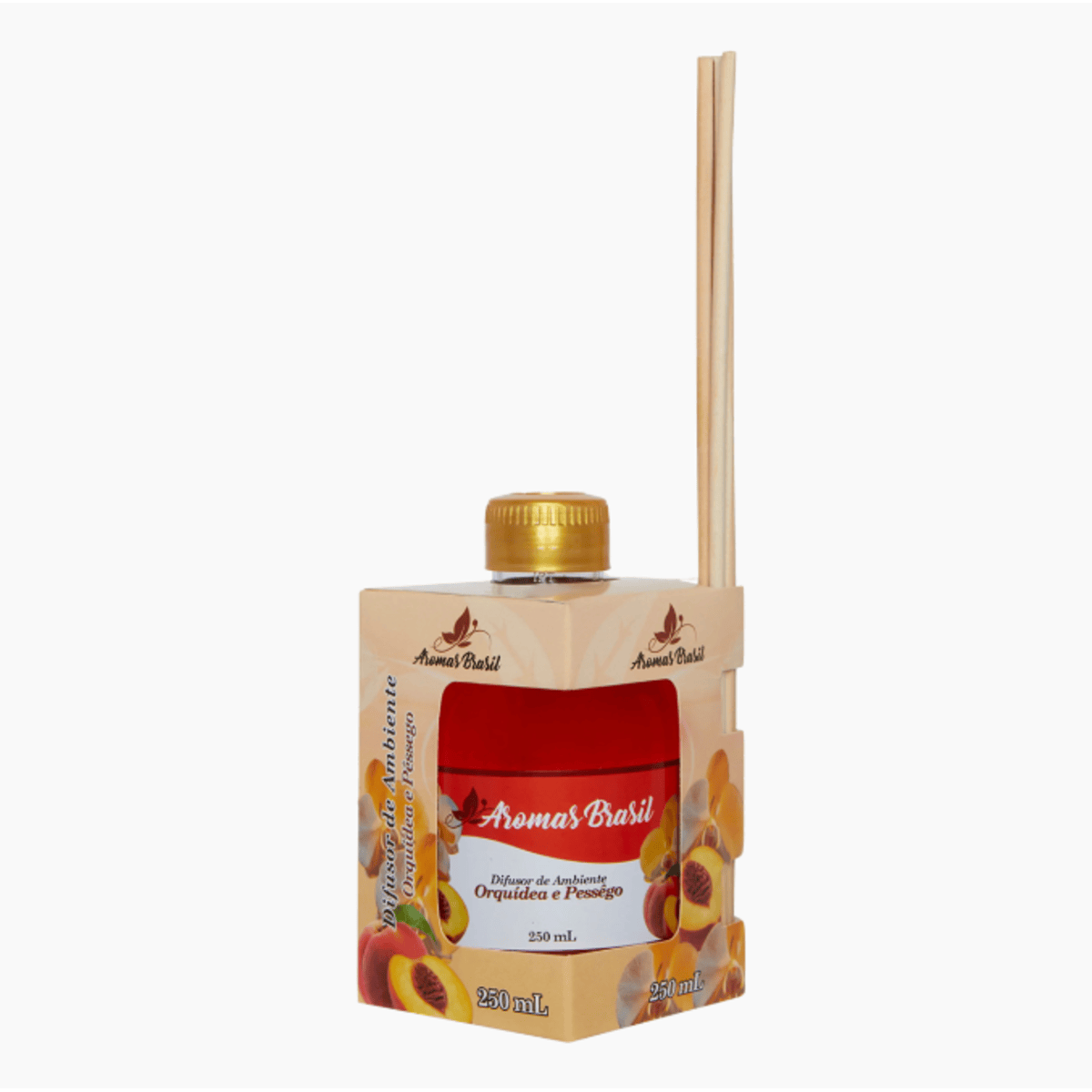 difusor de ambientes aromas brasil 250ml orquidea e pessego