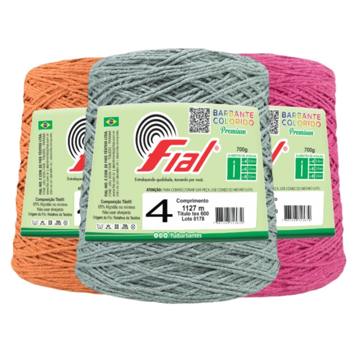barbante fial numero 4 cores