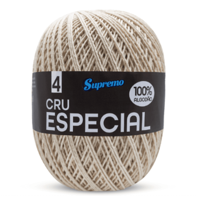 マリモ！ Barbante Supremo Nº4 Cru Especial 1186 Metros-Bazar Setti