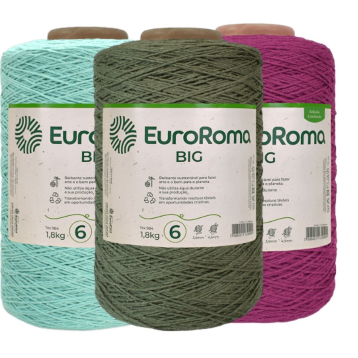 barbante euroroma 1 8 kg cores