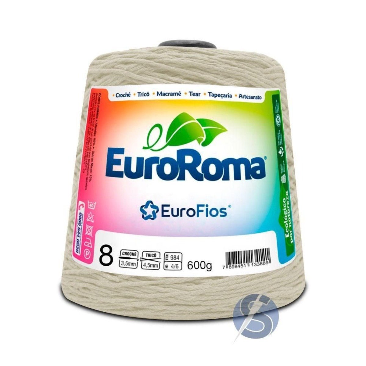 barbante euroroma cru no8 600