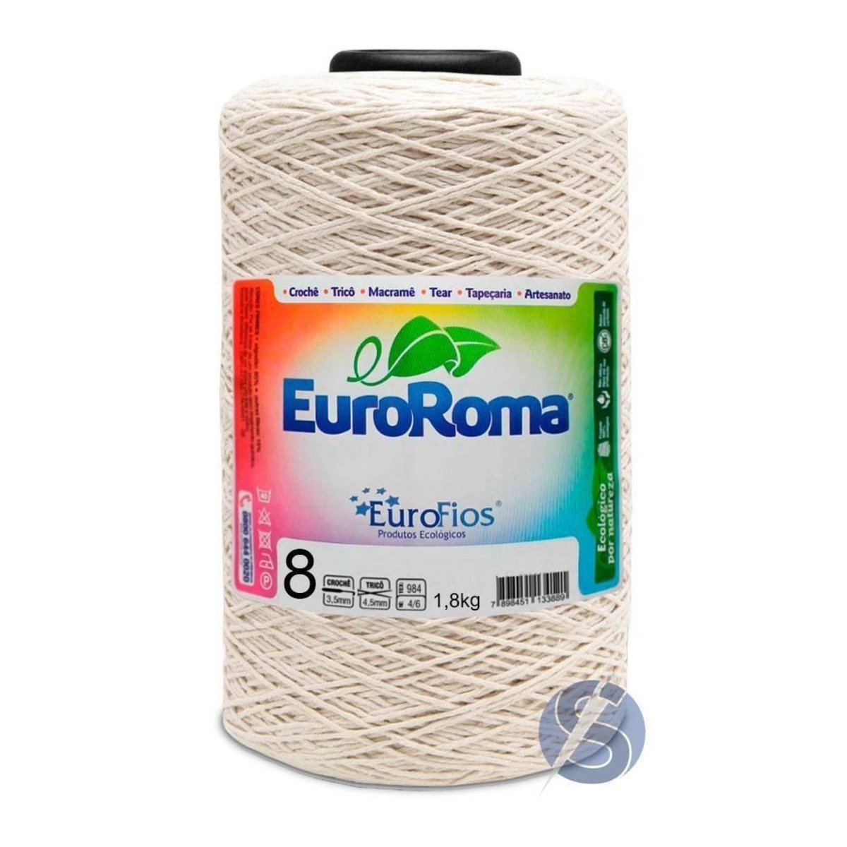 barbante euroroma cru no8 1 8 kg