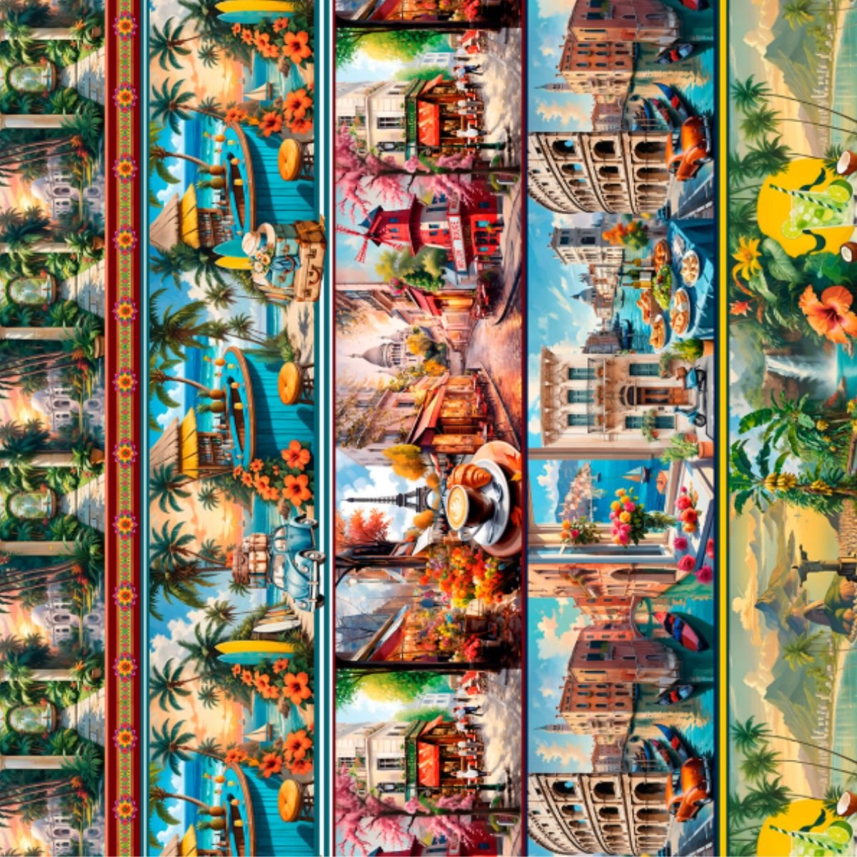 tricoline digital barrados tropical