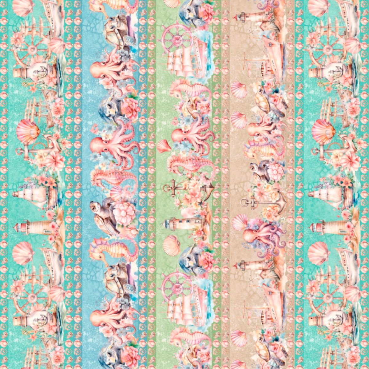 tricoline digital barrados fundo do mar 2