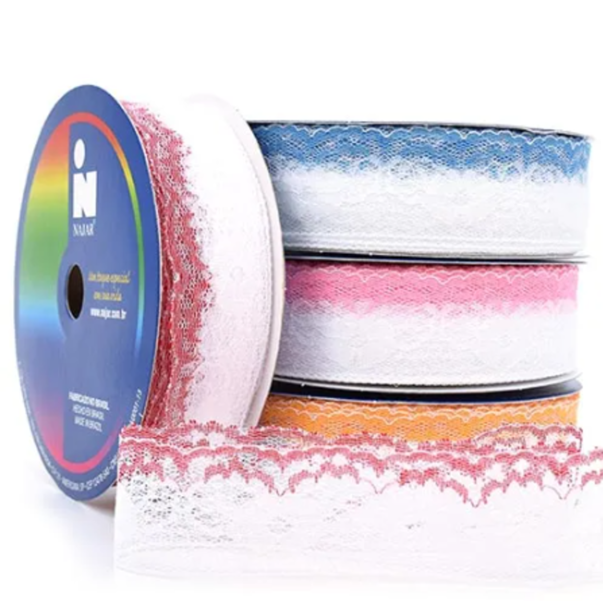 renda nylon multicolor 37 mm
