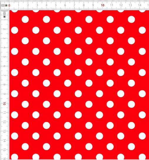 tricoline vermelho poa branco grande ref 1554 detalhes