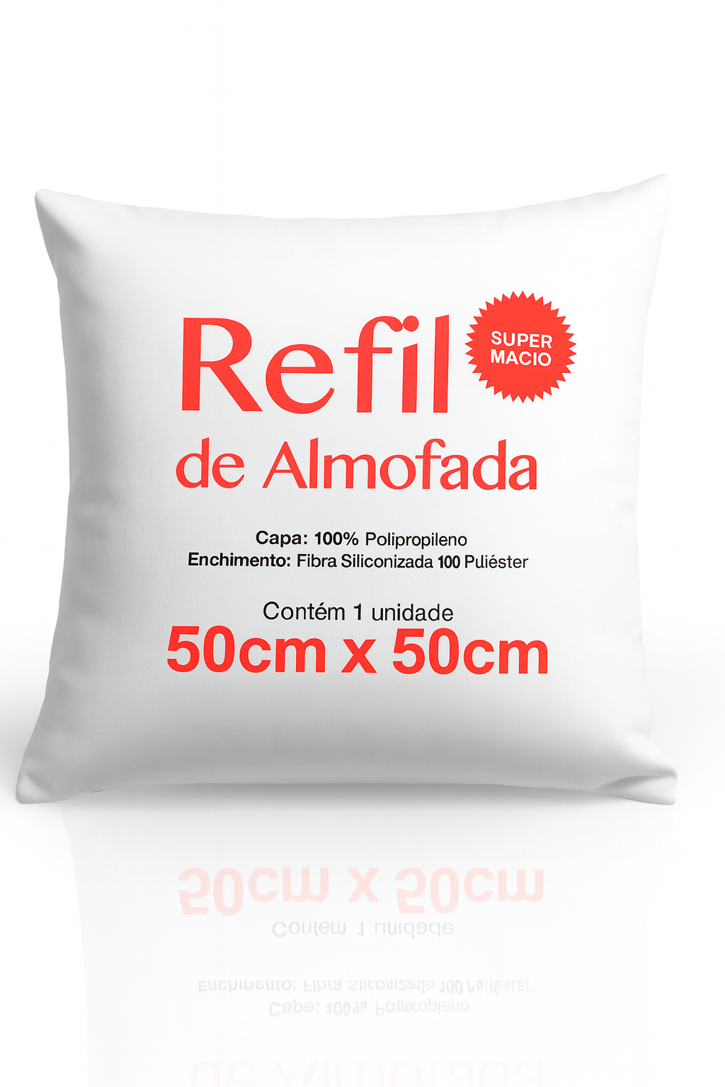 refil para almofada 50x50 cm