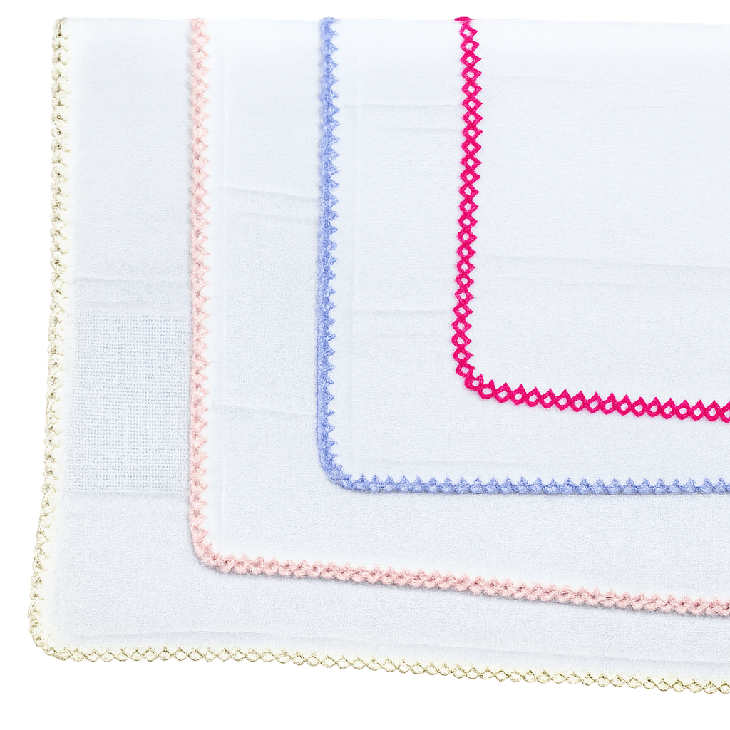 fralda com croche para ponto cruz 30 cm x 40 cm