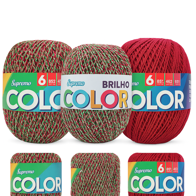 Barbante Supremo Color nº6 400g 452m-BazarSetti