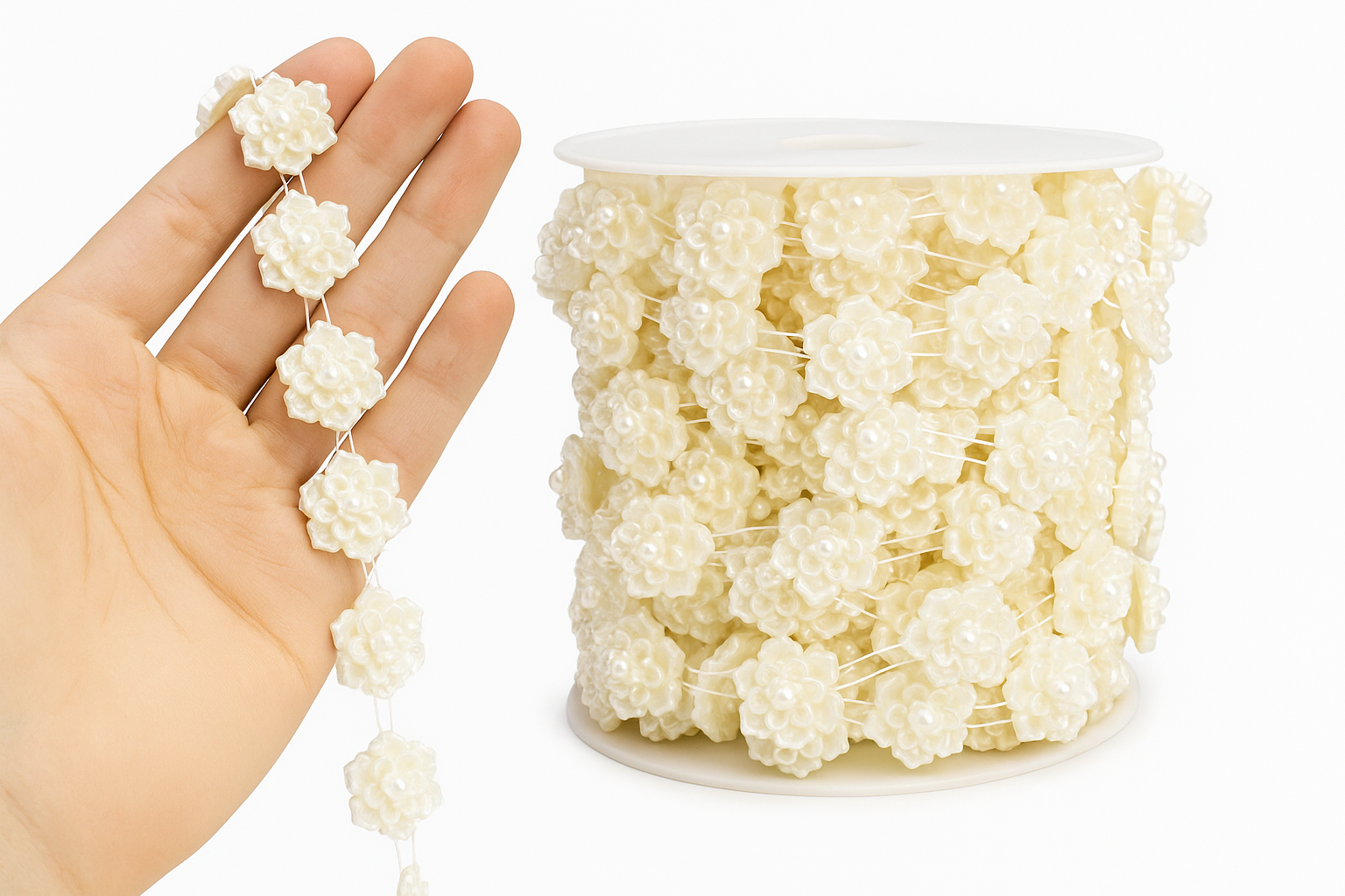 aljofre flor bege natural