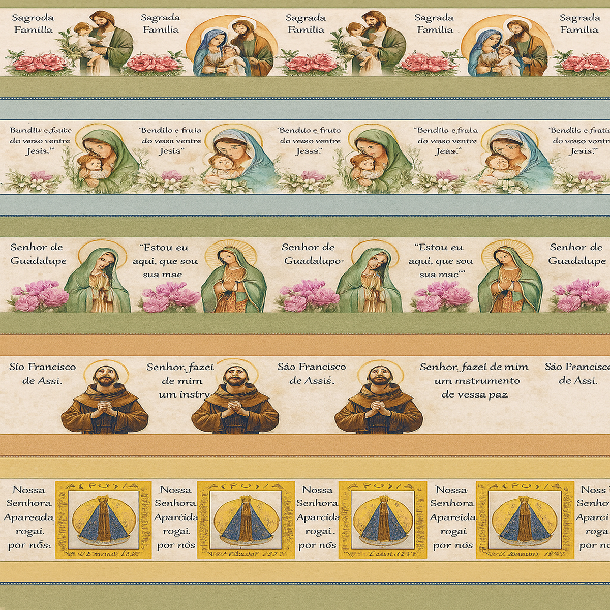 tecido tricoline barrado digital religioso