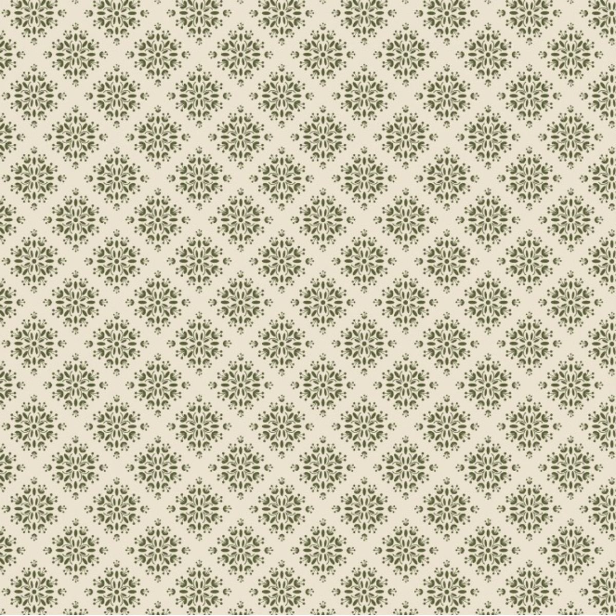 tecido tricoline bege e verde ref1420