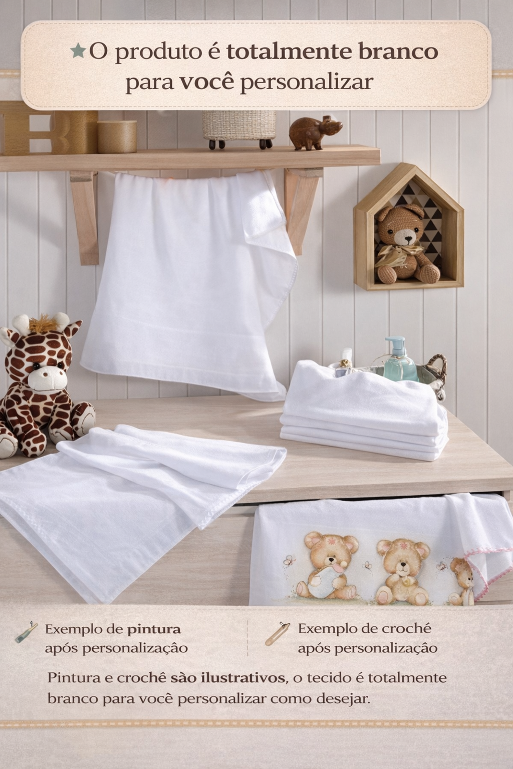 fralda creative branca pinte e borde fracao 70cmx70cm dohler 2
