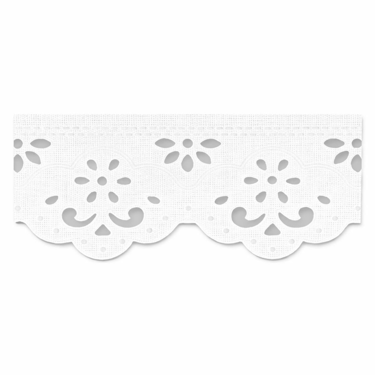 bordado ingles branco prensado 5 5 cm x 10 metros