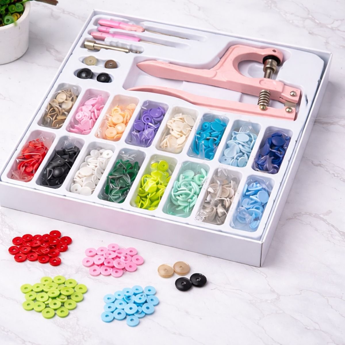 kit alicate de pressao e botoes ritas ou tic tac