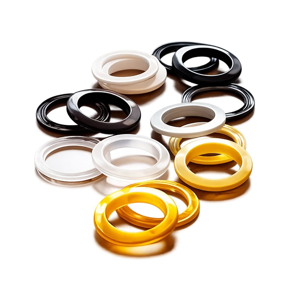 ilhos para cortina plastico redondo 40mm interno pacote com 50 unidades