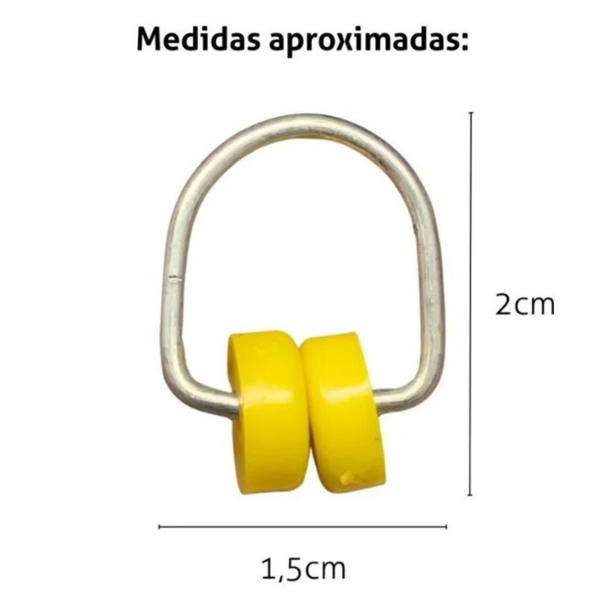 rodizio amarelo para cortina de trilho com 50 unidades 2
