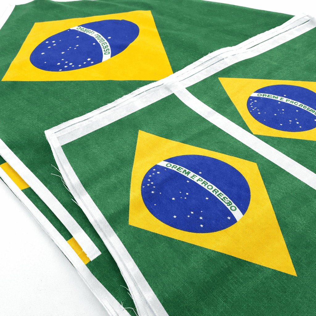 Detalhes da bandeira brasileira em close up 1