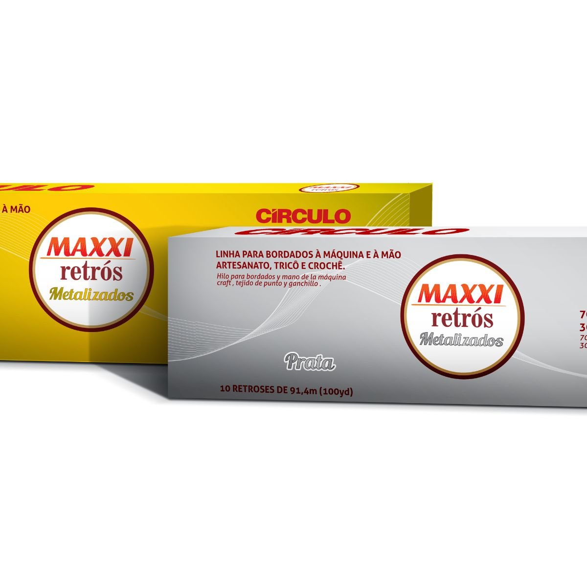 linha metalizada ouro maxxi retros circulo para bordado e costura 2