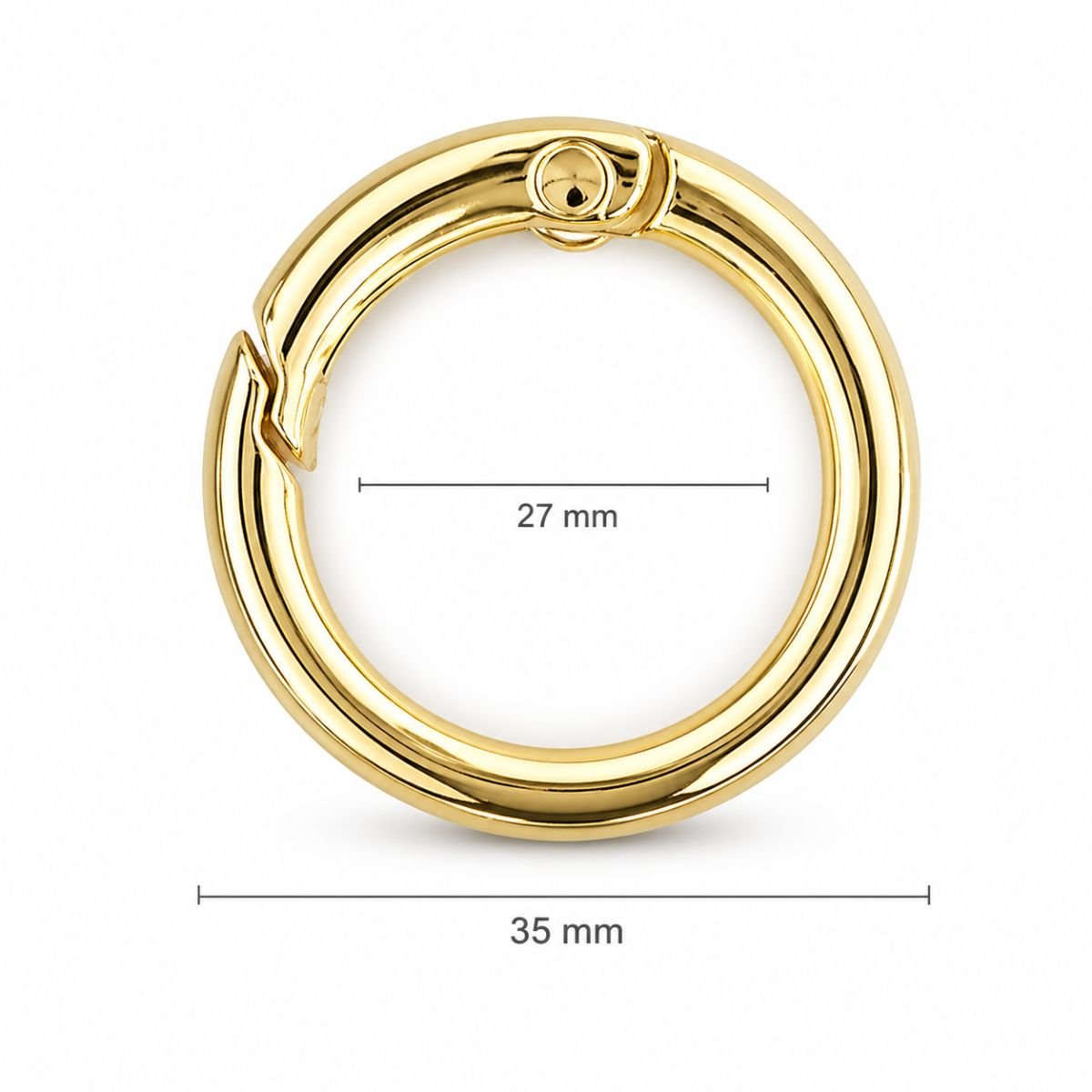 argola articulada dourado 3 5 cm