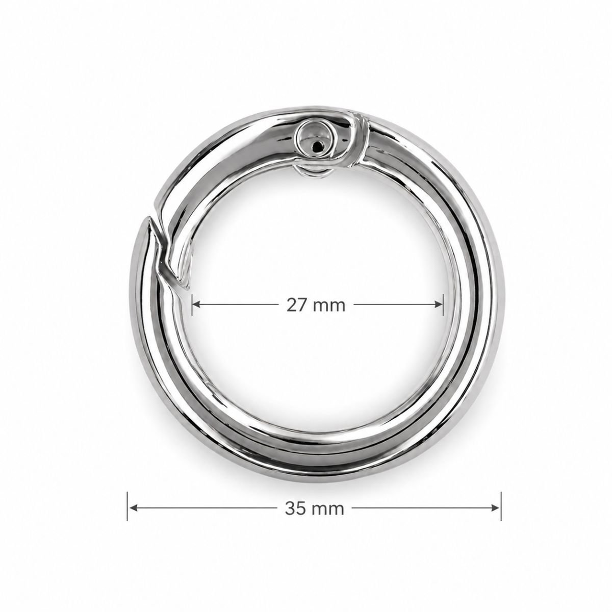 argola articulada prata 3 5 cm